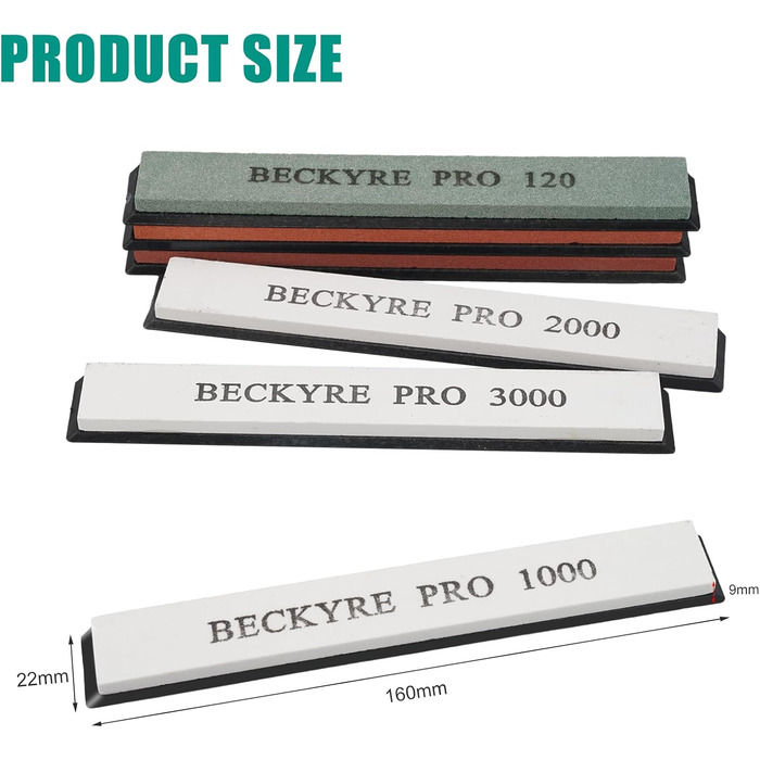 Набір точильних каменів для ножів (6 шт.) з фіксованим кутом, точильний брусок, професійний набір з підставкою для кухні та відпочинку на природі