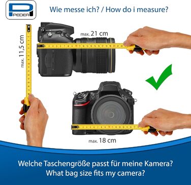 Сумка для камери Pedea Vintage для DSLR/SLR/DLSM з аксесуарами та об'єктивами, XL, чорна (з дощовиком)