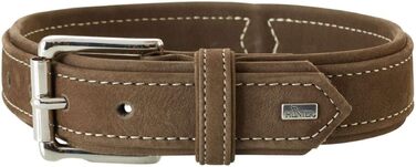 Нашийник для собак Hunter, шкіра нубук, коричневий, розмір S-M, міцний, м'який