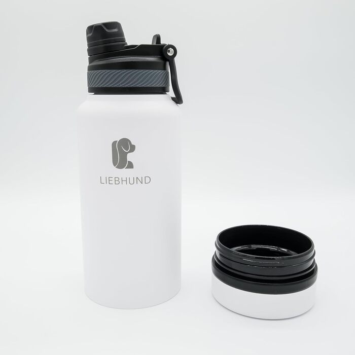 Термопляшка ThermoBott 700мл з нержавіючої сталі з мискою для собак