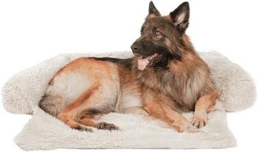 Софа-ліжко для собак Pfoten&nasen® Beige, M (90x80 см) - водонепроникна, миється, для великих, середніх та маленьких собак