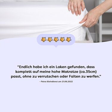 Wolkenfeld Box Spring Bed Fitted Sheet 180x200cm up to 200x220cm - up to 40cm Mattress Height - Premium Cotton Bed Sheet 180x200 | 180x220 | 200x200 for Box Spring and Water Beds - Anthracite