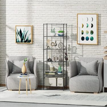 Himimi Regal - 6-Tier Wire Shelving Unit - 54x29x160cm