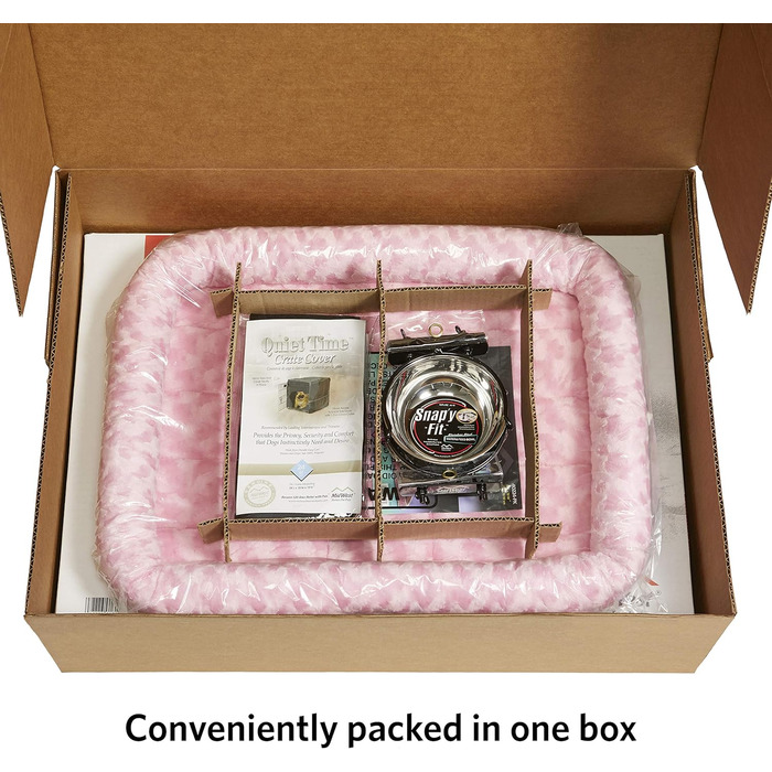 Кія для собак Midwest Homes iCrate 1522DD-KIT, рожева, 62x44x49 см (з комплектом)