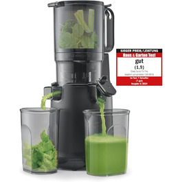 Соковитискач CASO Juice Fit Pro: повільний, для цілих фруктів, 130 мм, чорний
