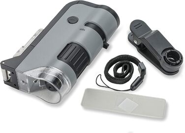 Мікроскоп Carson MicroFlip 100x-250x з адаптером для смартфона для фото та відео (MP-250), упаковка з 4 шт.