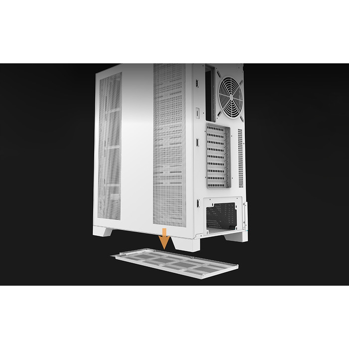 Корпус для ПК DarkFlash DY451L Midi Tower ATX, ігровий, білий (з нижнім розміщенням БЖ)