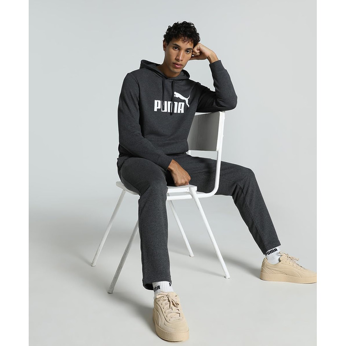 Чоловічий худі Puma ESS No. 1 Logo з капюшоном, темно-сірий меланж, розмір XXL