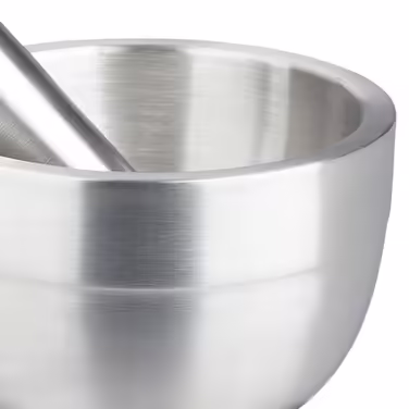 Relaxdays Mortar and Pestle, Stainless Steel
