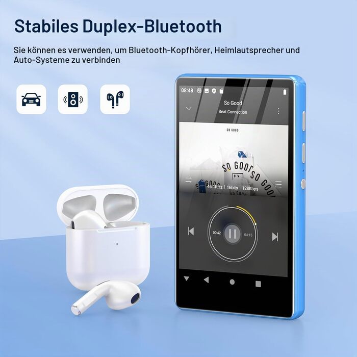 MP3 плеєр SWOFY з Bluetooth та WiFi, 4.0