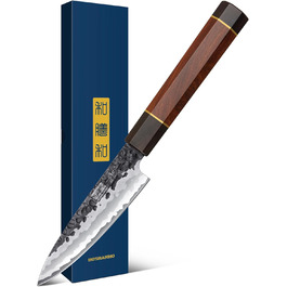Японський ніж Kiritsuke HOSHANHO 23 см, професійний кухонний ніж з 9 шарів вуглецевої сталі, ніж шеф-кухаря з подарунковою коробкою (9,5 см обцiлок)