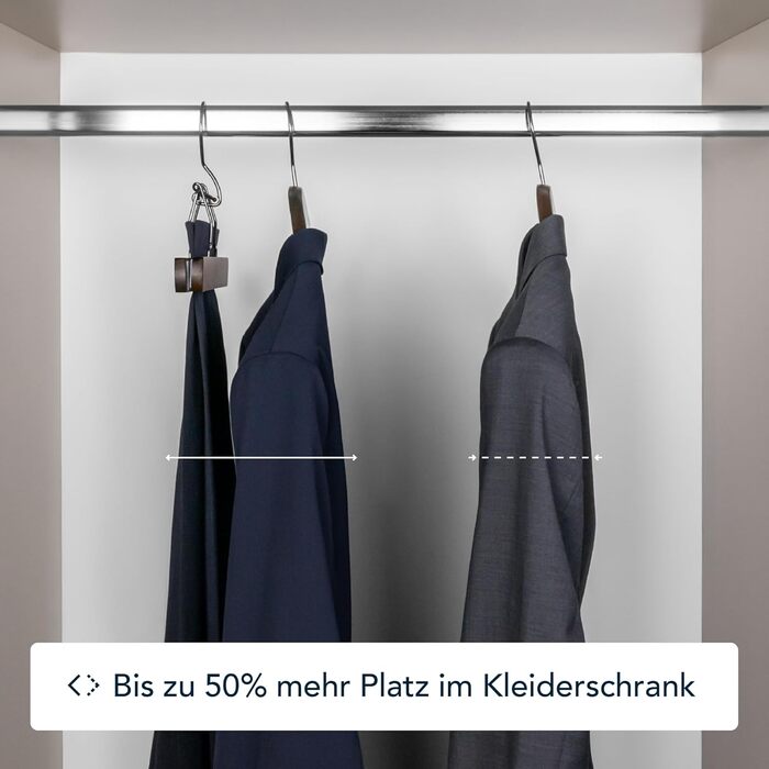 Дерев'яні плічка SUITS VIENNA для костюмів і штанів, 4 шт, масив дерева, широка рифлена підкладка, нековзкі, для піджака та брюк, чоловічі, 45 см
