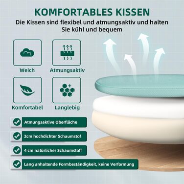 Ергономічне крісло для офісу, офісне крісло з відкидними підлокітниками, регульована поперекова підтримка, регульоване крісло для начальника, поворотне крісло, сітчасте крісло з функцією гойдання до 125° (Блакитно-зелене, без підголівника)