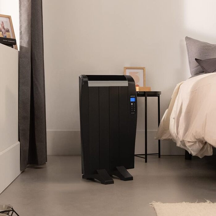 Електричний конвектор Cecotec ReadyWarm 2500 Thermal: 1800 Вт, алюміній, LCD, 3 режими, таймер, Slim, захист Overprotect, білий (4 елементи, чорний)