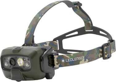 Налобний ліхтар Ledlenser HF8R Core, 1600 люмен, перезаряджуваний, LED, з червоним світлом, водонепроникний IP68, камуфляж, для туризму та активного відпочинку