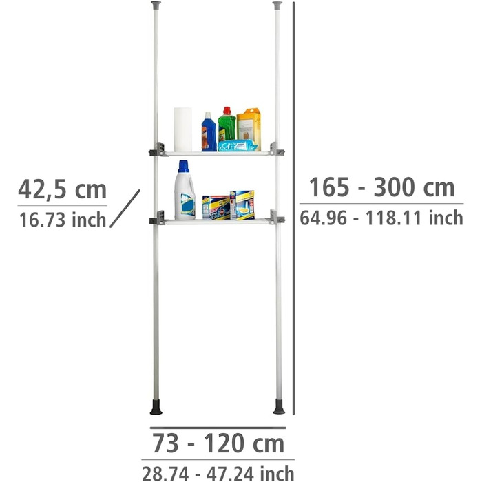 WENKO Telescopic System Hercules - adjustable organization system, wardrobe system (Twin)