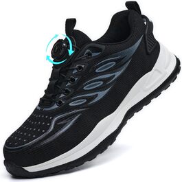 Черевики робочі захисні чоловічі жіночі легкі спортивні дихаючі з металевим носком унісекс 36-46EU (43 EU, сірий, на кнопці)