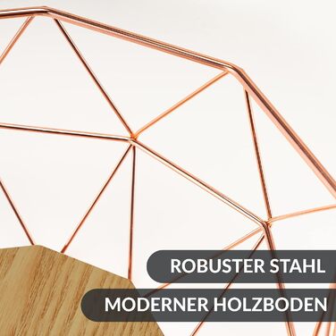 Металева фруктова ваза Chefarone - декоративний вінтажний кошик для фруктів (26x26x12 см, коричневий)