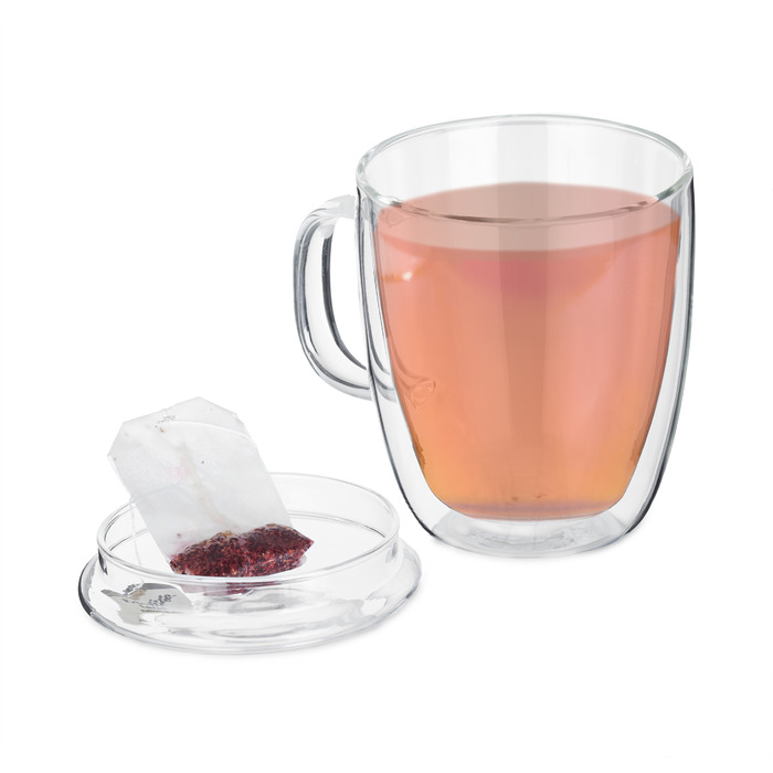 Relaxdays Double-Walled Coffee Glasses, 2-Piece Set