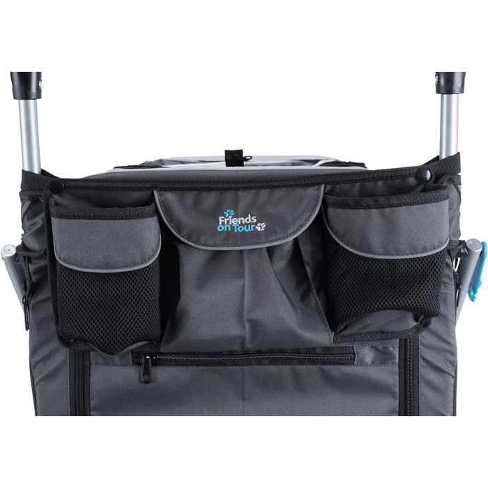 Тріксі Велосипедна переноска для собак, 54 x 60 x 85 см, до 30 кг, відбиваючий матеріал, швидке складання, з подушкою та повідком, з кріпленням - 12798