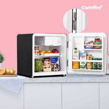Mini-холодильник Comfee RCD50DK1RT(E) / Ретро холодильник 47л / Чорний / Енергоефективний / Регулювання температури