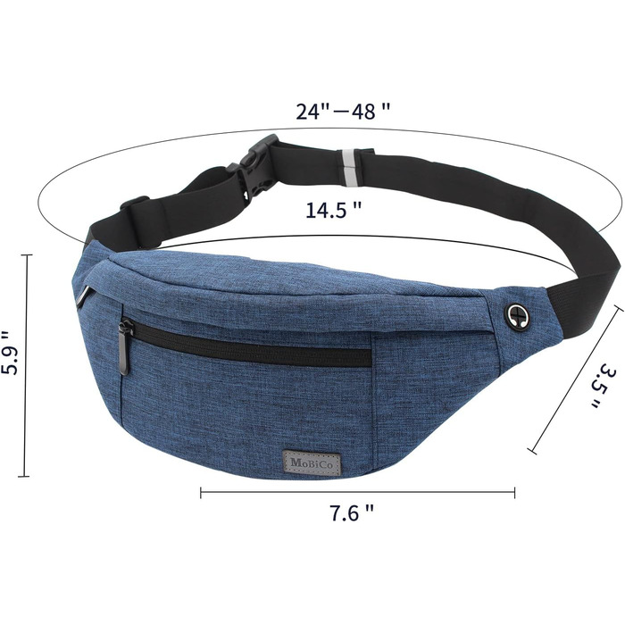 Чоловіча/жіноча поясна сумка-рюкзак для активного відпочинку, спорту та подорожей (водонепроникна, блакитна)