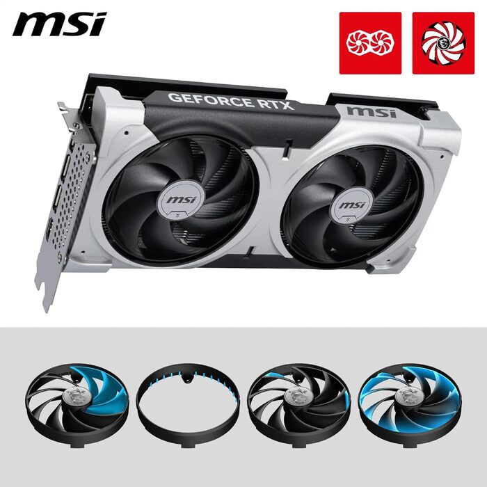 Відеокарта MSI GeForce RTX 5060 Ti Ventus 2X OC Plus 16GB GDDR7, PCIe 5.0