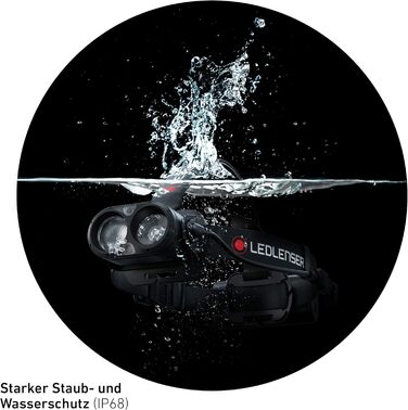 Налобний ліхтар Ledlenser H19R Core 3500 лм, акумуляторний, LED, червоне світло, IP67, USB-зарядка, дальність 300 м