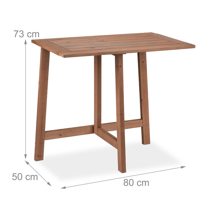 Relaxdays Rectangular Folding Table made of Wood