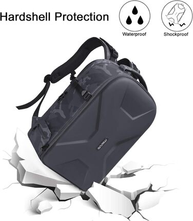 Рюкзак для фотокамери MOSISO: DSLR, SLR, беззеркальні камери, дрон, Canon, Nikon, Sony, сірий