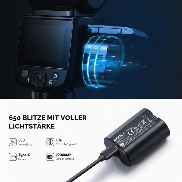 Спалах Godox V480-S для Sony: TTL, 2.4G Wireless, HSS 1/8000, GN50, з сенсорним екраном та Li-ion акумулятором