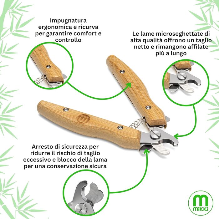 Ножиці для грумінгу собак та котів Mikki Bambus, з безпечним стопором, мікро-зубчасті леза, маленькі