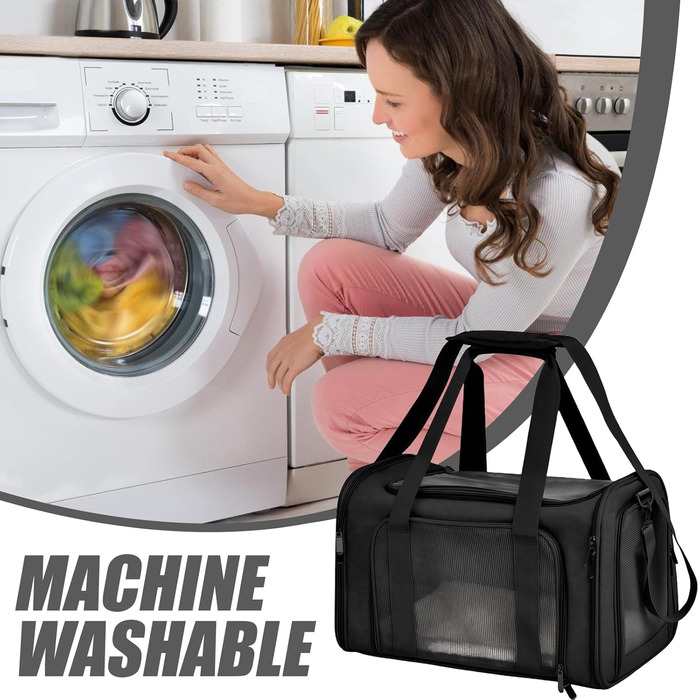 Транспортна переноска для котів Transportbox Katze, переноска для тварин, чорна, 3-6 кг, складана