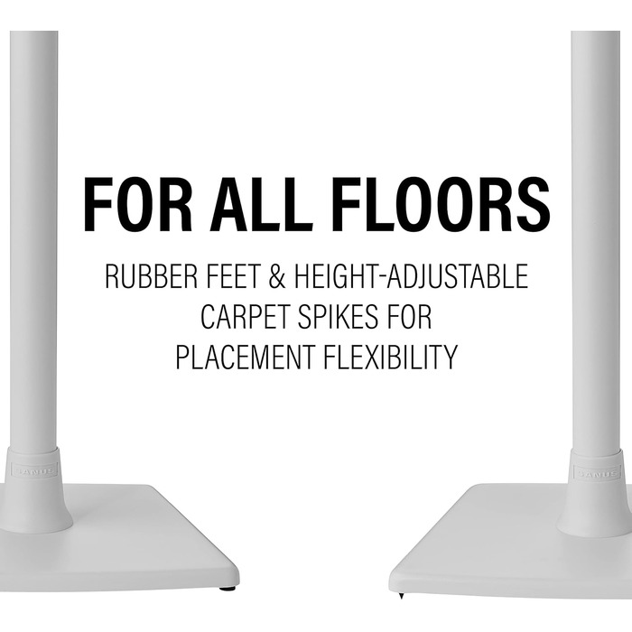 Підставка для колонок Sonos Era 100 Sanus WSSE11, сталева, фіксована висота, білий колір