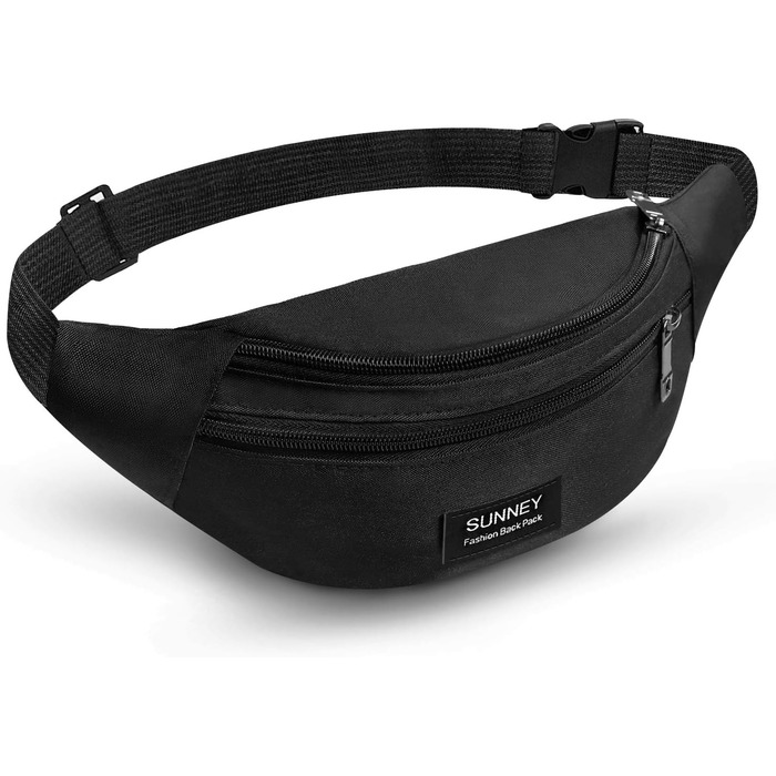 Поясна сумка SUNNEY для жінок та чоловіків, водонепроникна, з декількома кишенями, регульованим ременем. Підходить для спорту, подорожей, бігу, піших прогулянок та велоспорту