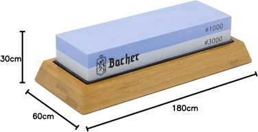 Набір точильних каменів Bacher Premium: 400/1000 та 1000/3000. Точильний камінь, бруски для заточування ножів. З інструкцією