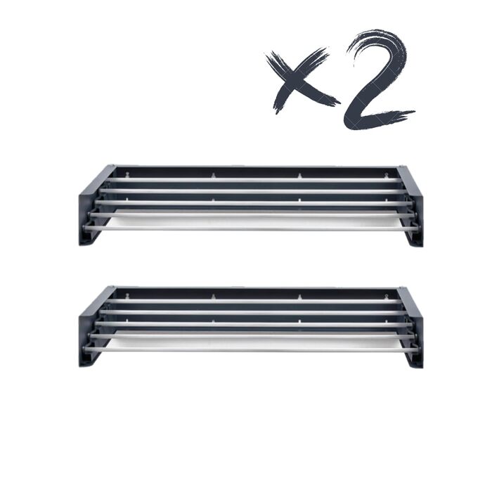 Настінна сушарка для білизни FoxyDry HIDE – розсувна, для дому та вулиці, 71x35x13 см, білий (лімітована серія)