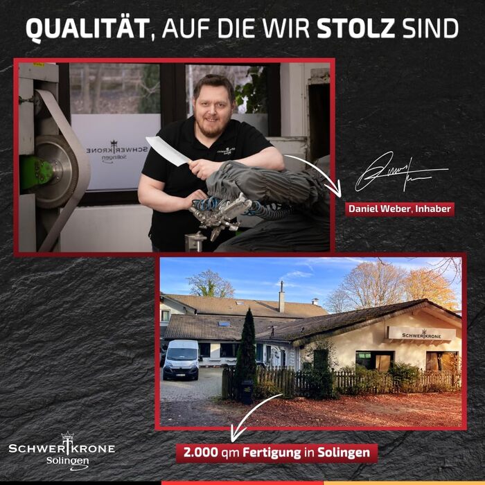 Ніж кухарський Schwertkrone Chefmesser з ручкою з горіхового дерева, 15 см, Made in Germany