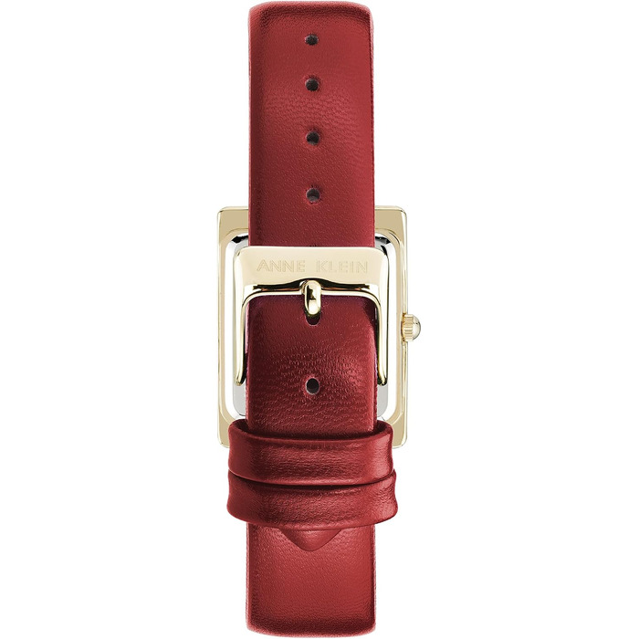 Жіночий шкіряний годинник Anne Klein (темно-червоний/золотий)