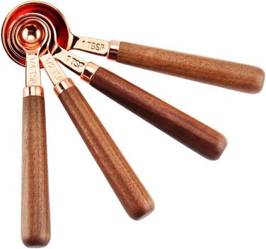 1 Backing Tools, Wiggle Spoon, Measuring Spoon, Mini Salt, Kitchen Accessories, Fruit Measuring Cup, Stainless Steel, Milk Powder Spoon, Graduated Cups, Stainless Steel, Metal, Walnut