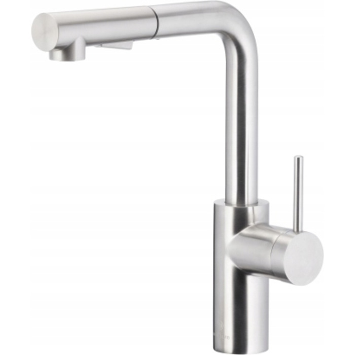Змішач для кухні стільниковий KFA Armatura DUERO BASIC INOX, сріблястий