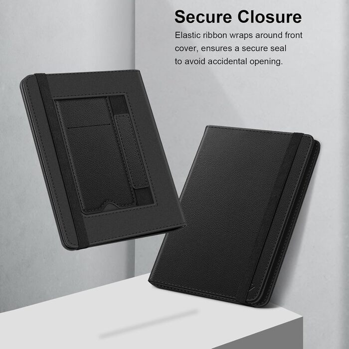 Чохол Fintie для електронних книг 6-7 дюймів з підставкою та петлею, сумісний з Kindle Paperwhite/Kindle Colorsoft Signature Edition 2024, чорний