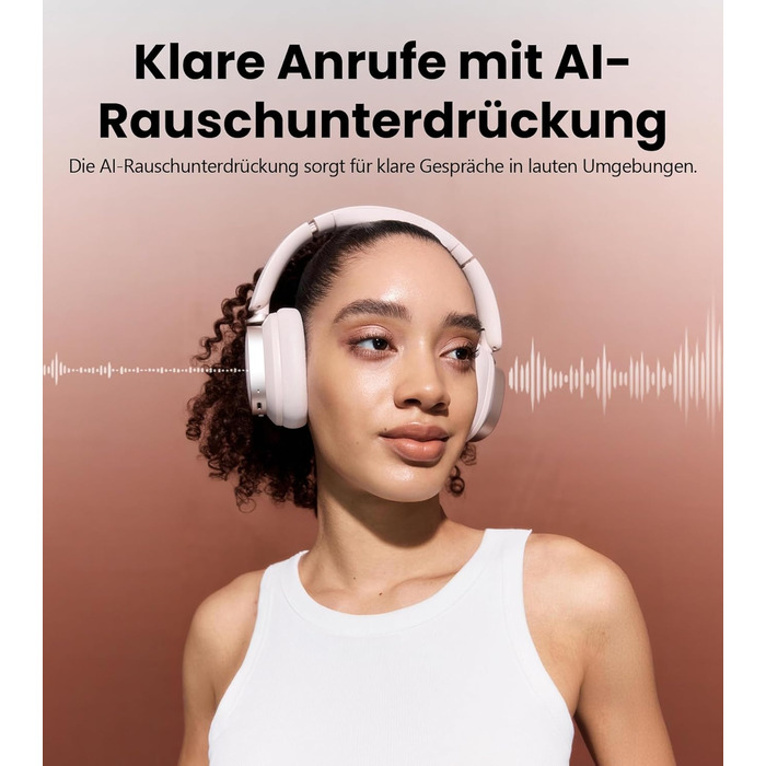 Навушники бездротові Edifier ES850NB Over-Ear з шумозаглушенням, Hi-Res Audio, Bluetooth 5.4, рожеві