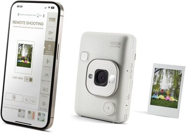 Камера INSTAX Mini LiPlay 2 гібридна цифрова білого кольору (Misty White)