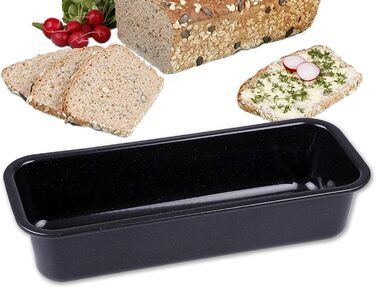 SIDCO Cast Iron Enamel Bread Loaf Pan King Cake Pan Enameled Cake Pan 30 cm