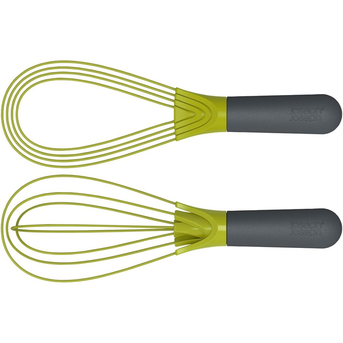 Міксер Joseph Joseph Twist 2-в-1: плоский та для збивання, силіконовий, сірий/зелений, 280 г