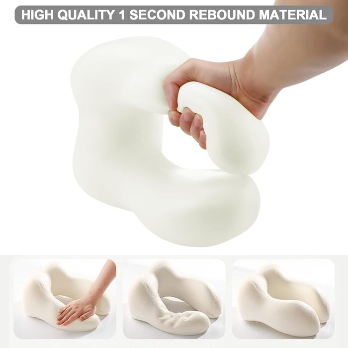 Подушка для шиї у літак, подушка для подорожей Memory Foam, подушка для шиї Travel, подушка-вовчок для дорослих, подушка для шиї з маскою для сну, беруші, чохол, ідеально для літака, авто, дому, офісу