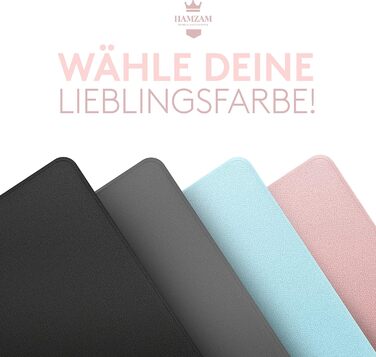 Килимок на стіл HAMZAM з екошкіри 90x40 см - преміум якість, з інтегрованим ковриком для миші (Рожевий)