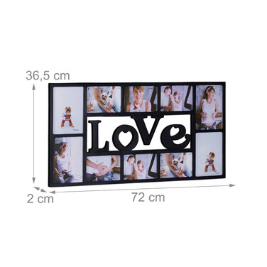 Relaxdays Photo Frame LOVE for 10 Photos