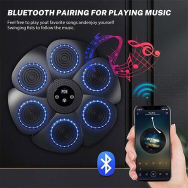 YeahBoom Музична Bluetooth Бокс-машина: тренажер для ударів з музикою, настінний, розумний, електронний